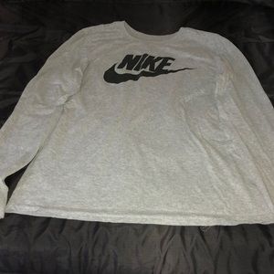 Nike Grey Long-Sleeve Athletic Fee